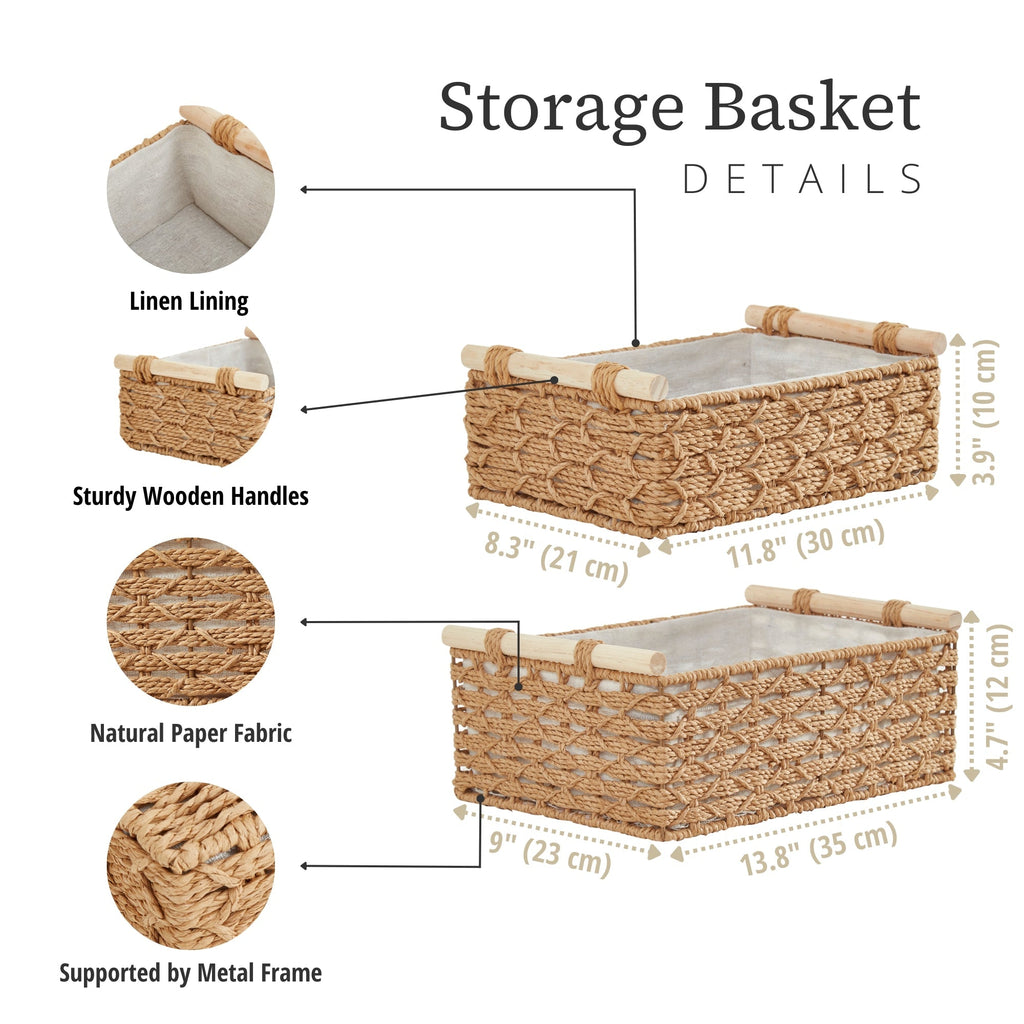 Storepavo Boho Paper-Rope Storage Baskets - image 9