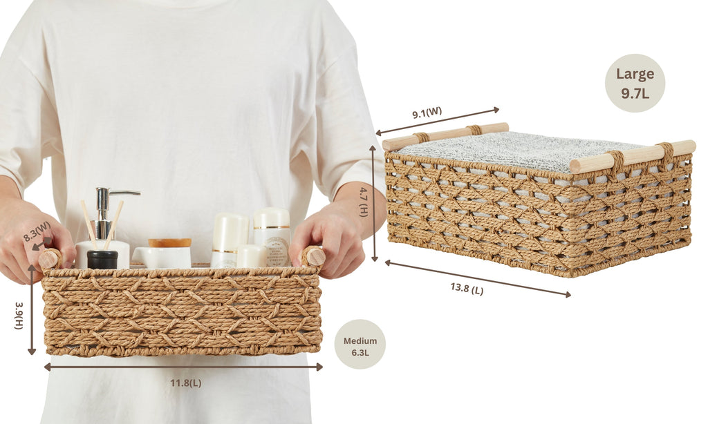 Storepavo Boho Paper-Rope Storage Baskets - image 11