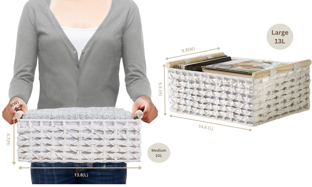 Storepavo Boho Paper-Rope Storage Baskets - image 7