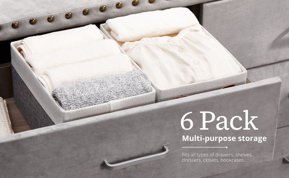 Storepavo Collapsible Small Storage Bins, Set of Six - image 1
