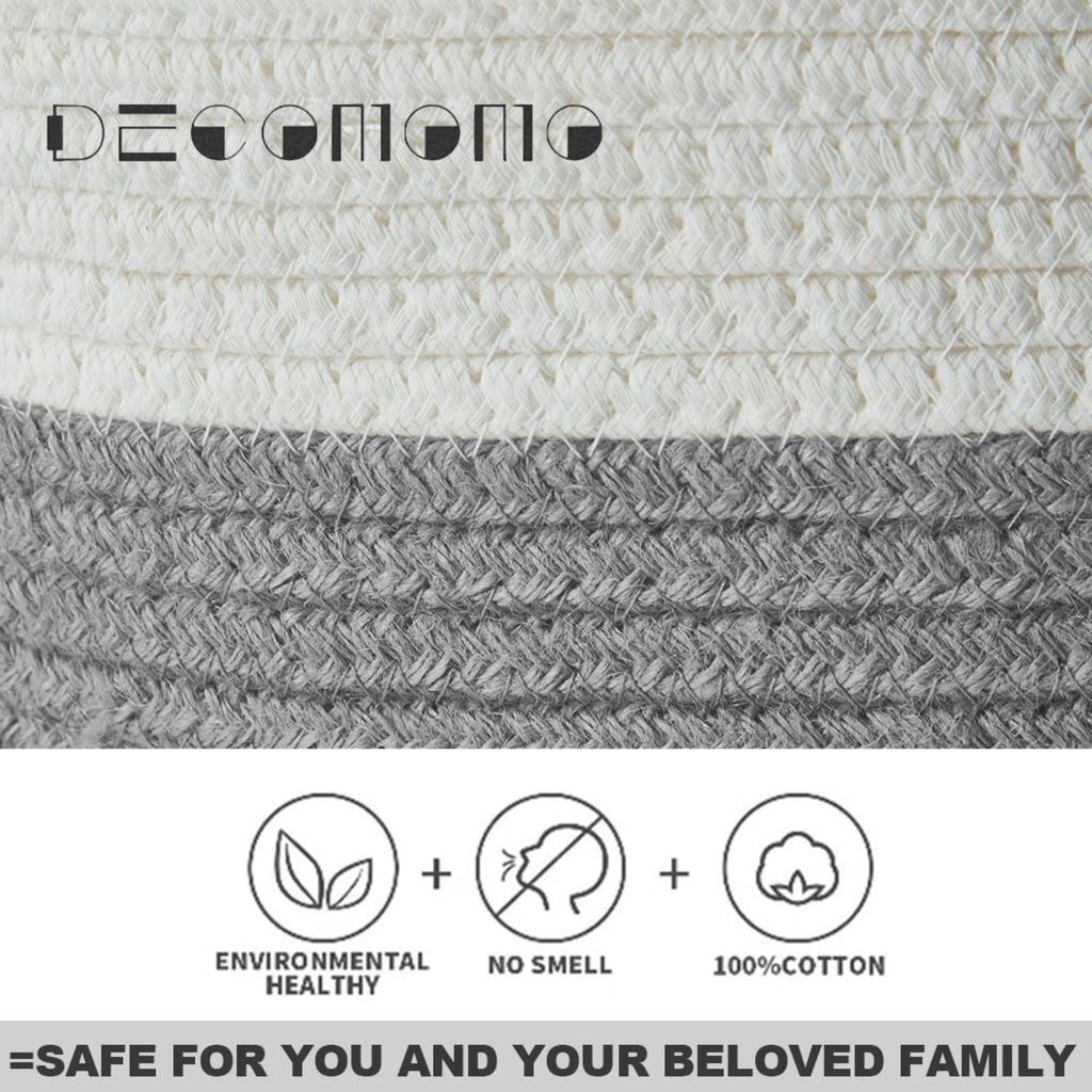 Storepavo Small Cotton Rope Baskets, Set of Two - image 4