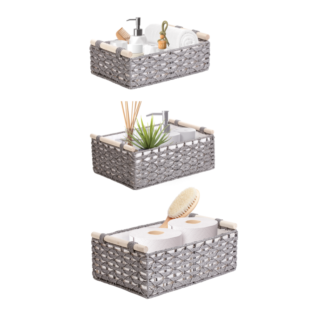 Storepavo Boho Paper-Rope Storage Baskets - image 15