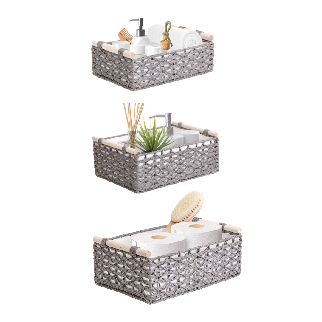 Storepavo Boho Paper-Rope Storage Baskets - image 15