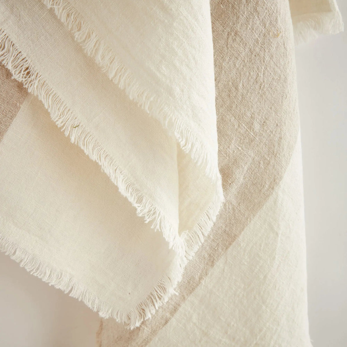 Storepavo Anika European Linen Throw – Flax/Ivory or Flax/Charcoal - image 3
