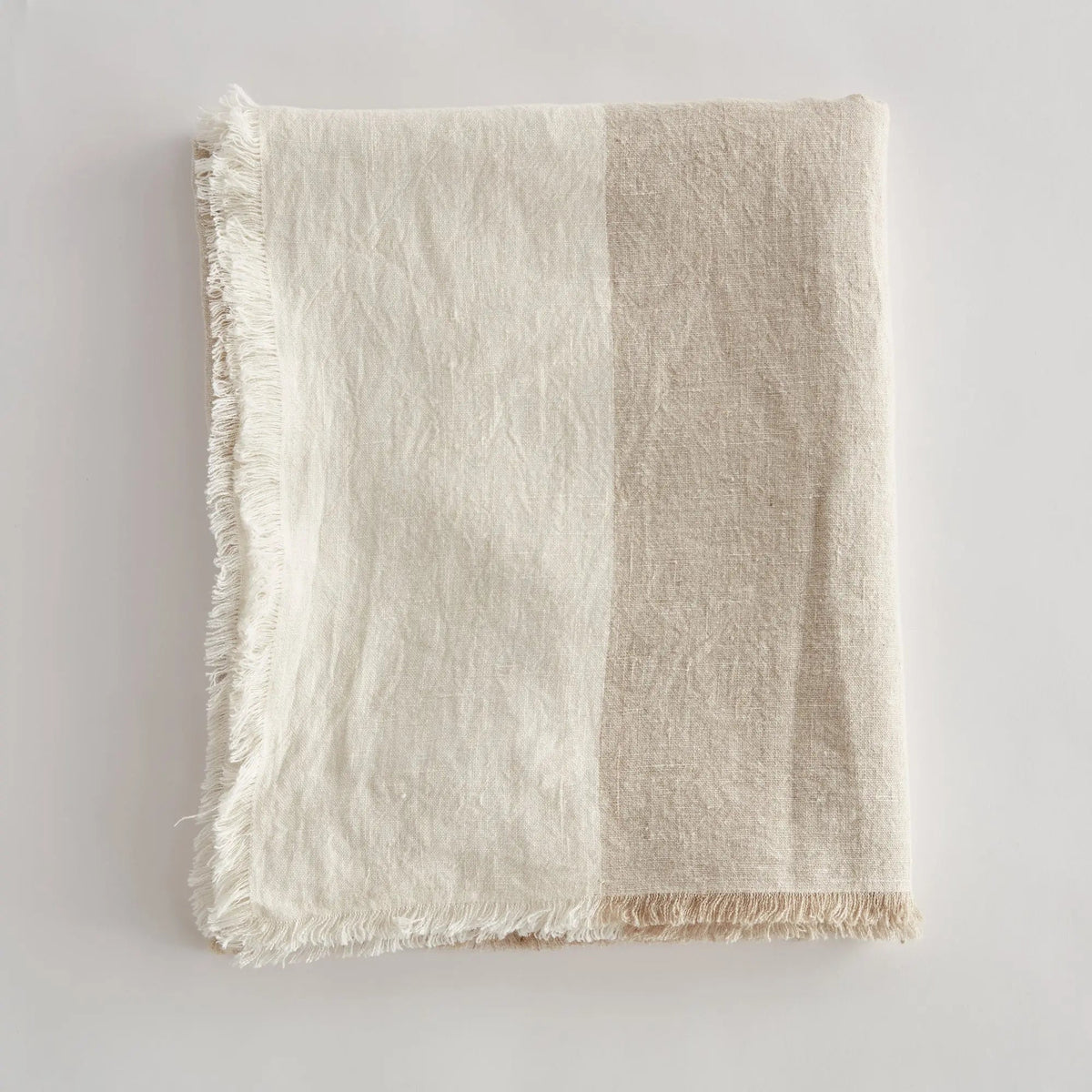Storepavo Anika European Linen Throw – Flax/Ivory or Flax/Charcoal - image 4