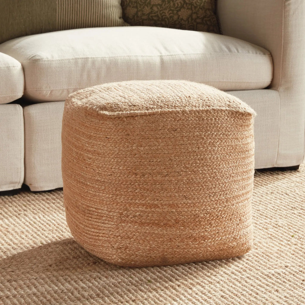 Storepavo Jute Pouf – Natural Woven Floor Cushion, Round or Square - image 6