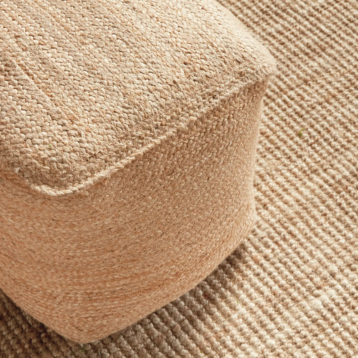 Storepavo Jute Pouf – Natural Woven Floor Cushion, Round or Square - image 8