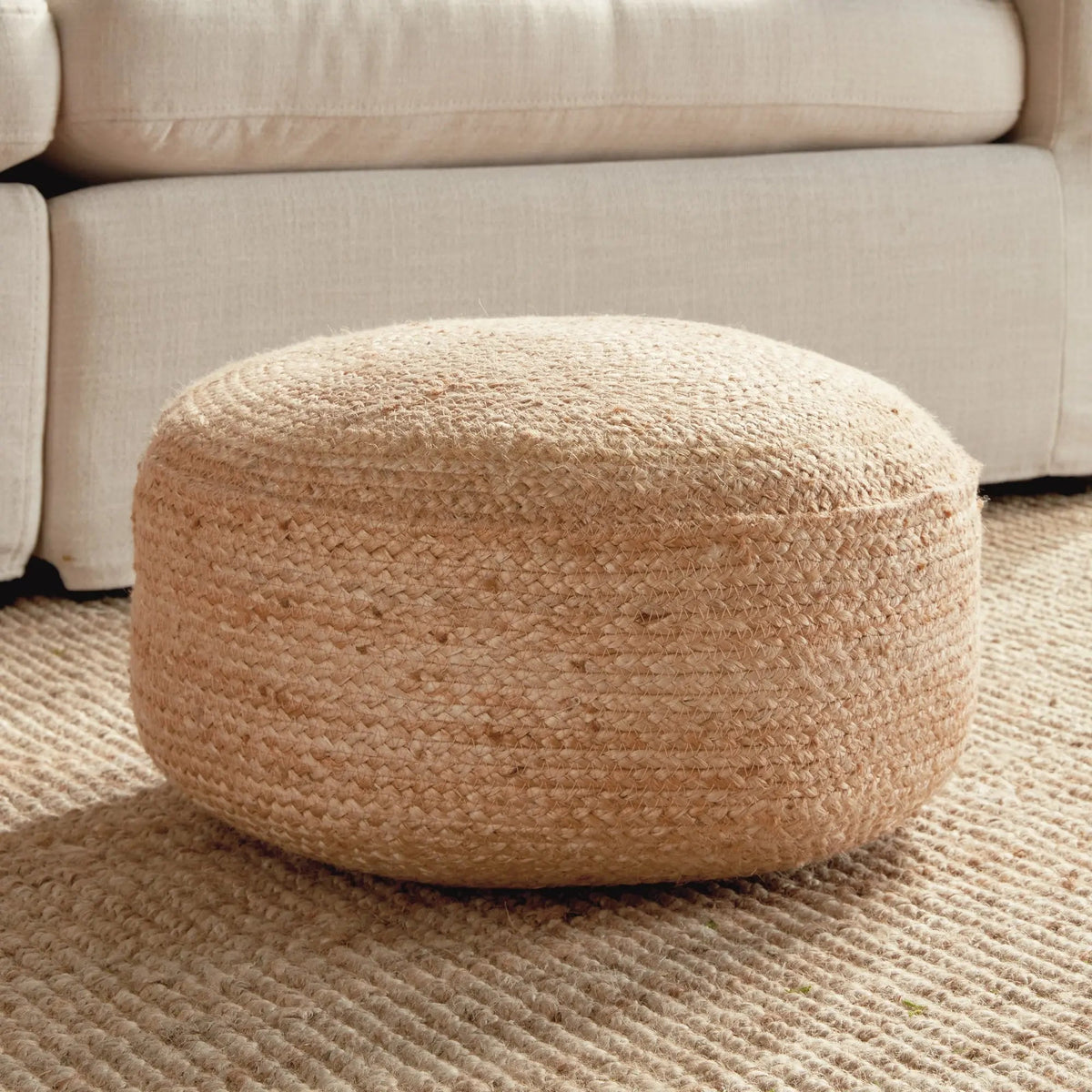 Storepavo Jute Pouf – Natural Woven Floor Cushion, Round or Square - image 2