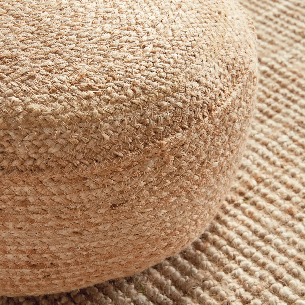 Storepavo Jute Pouf – Natural Woven Floor Cushion, Round or Square - image 3