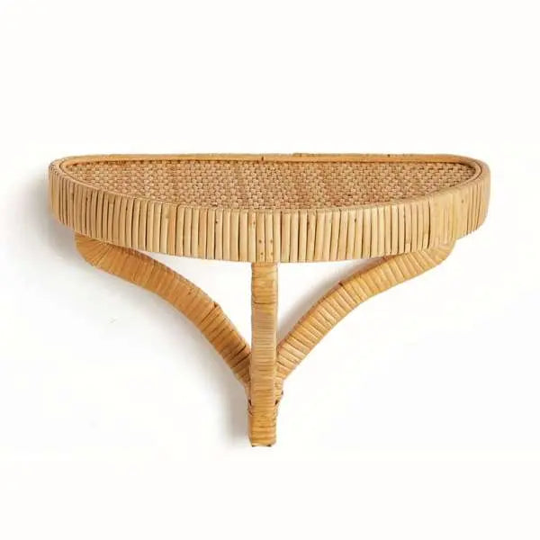 Storepavo Cambria Woven Wall Bracket – Rattan-Wrapped Shelf - image 1