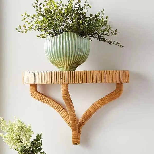 Storepavo Cambria Woven Wall Bracket – Rattan-Wrapped Shelf - image 6