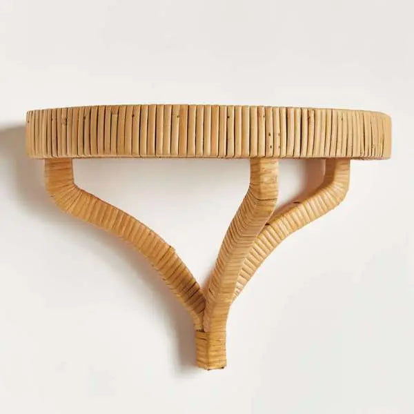 Storepavo Cambria Woven Wall Bracket – Rattan-Wrapped Shelf - image 4