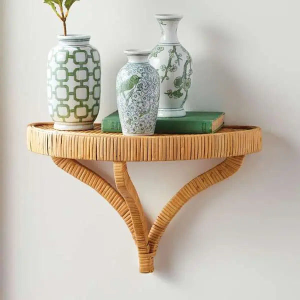 Storepavo Cambria Woven Wall Bracket – Rattan-Wrapped Shelf - image 9