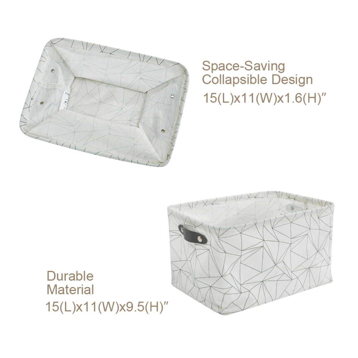 Storepavo Large Water-Resistant Collapsible Storage Bins, Set of Six - image 5