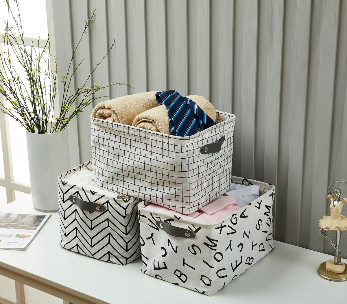 Storepavo Large Water-Resistant Collapsible Storage Bins, Set of Six - image 1