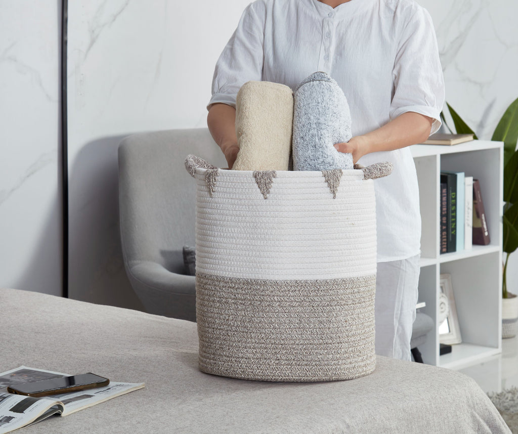 Storepavo Cotton Rope Woven Storage Basket - image 5