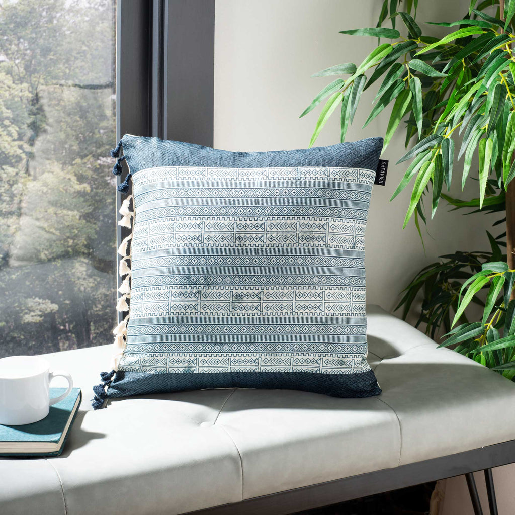 Storepavo Linnet Deep Blue & Gray Pillow - image 4