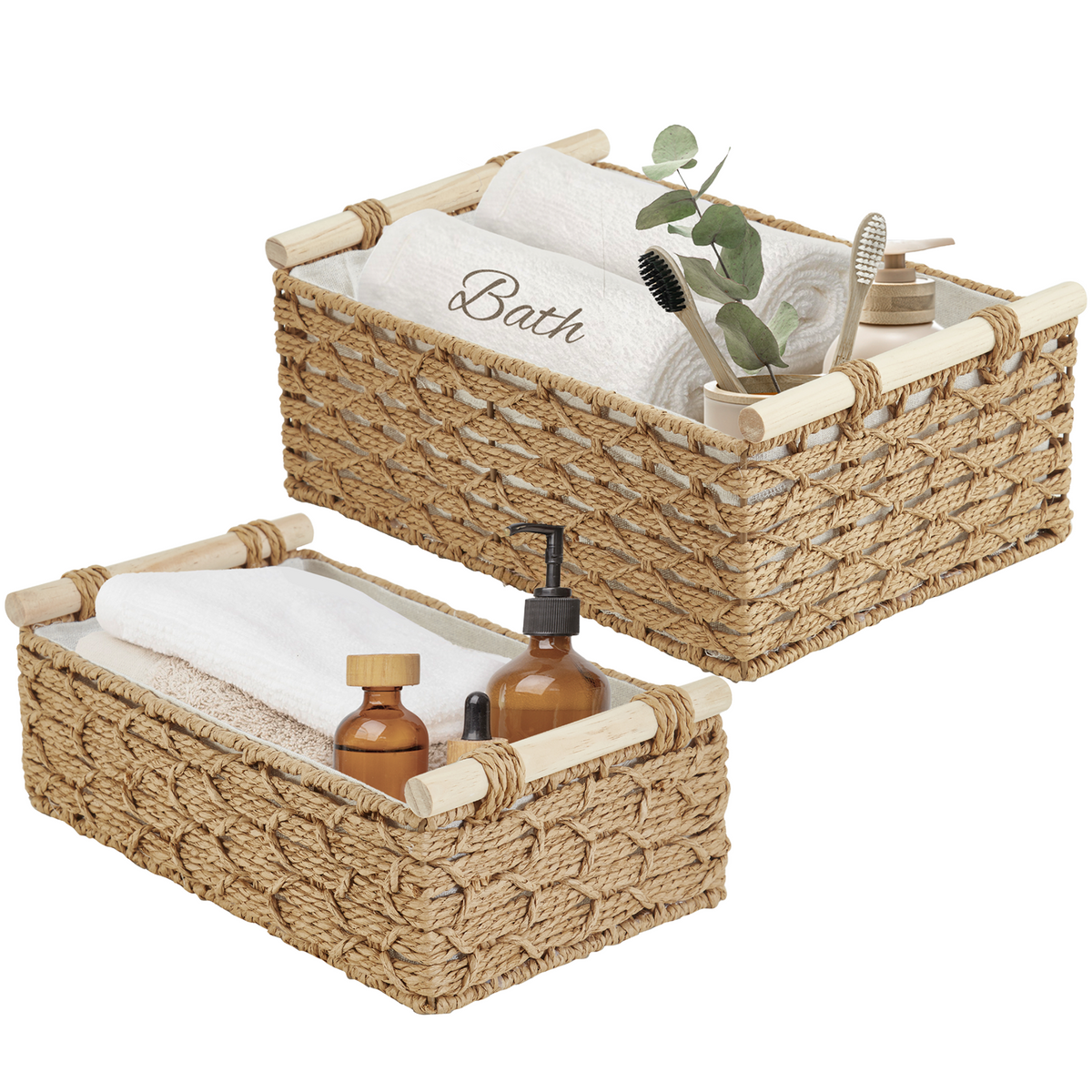 Storepavo Boho Paper-Rope Storage Baskets - image 16