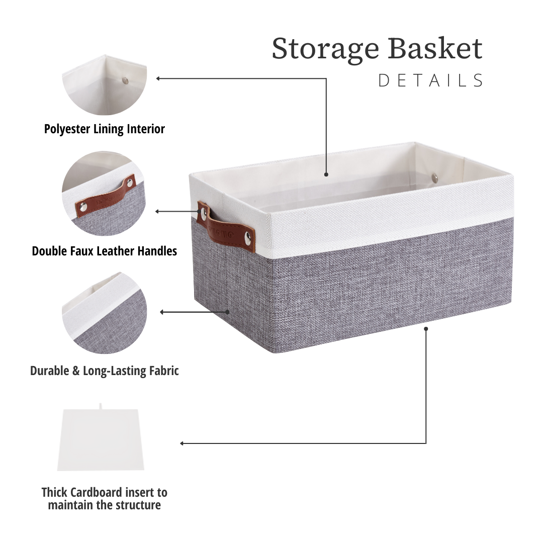 Storepavo Collapsible Small Storage Bins, Set of Six - image 2
