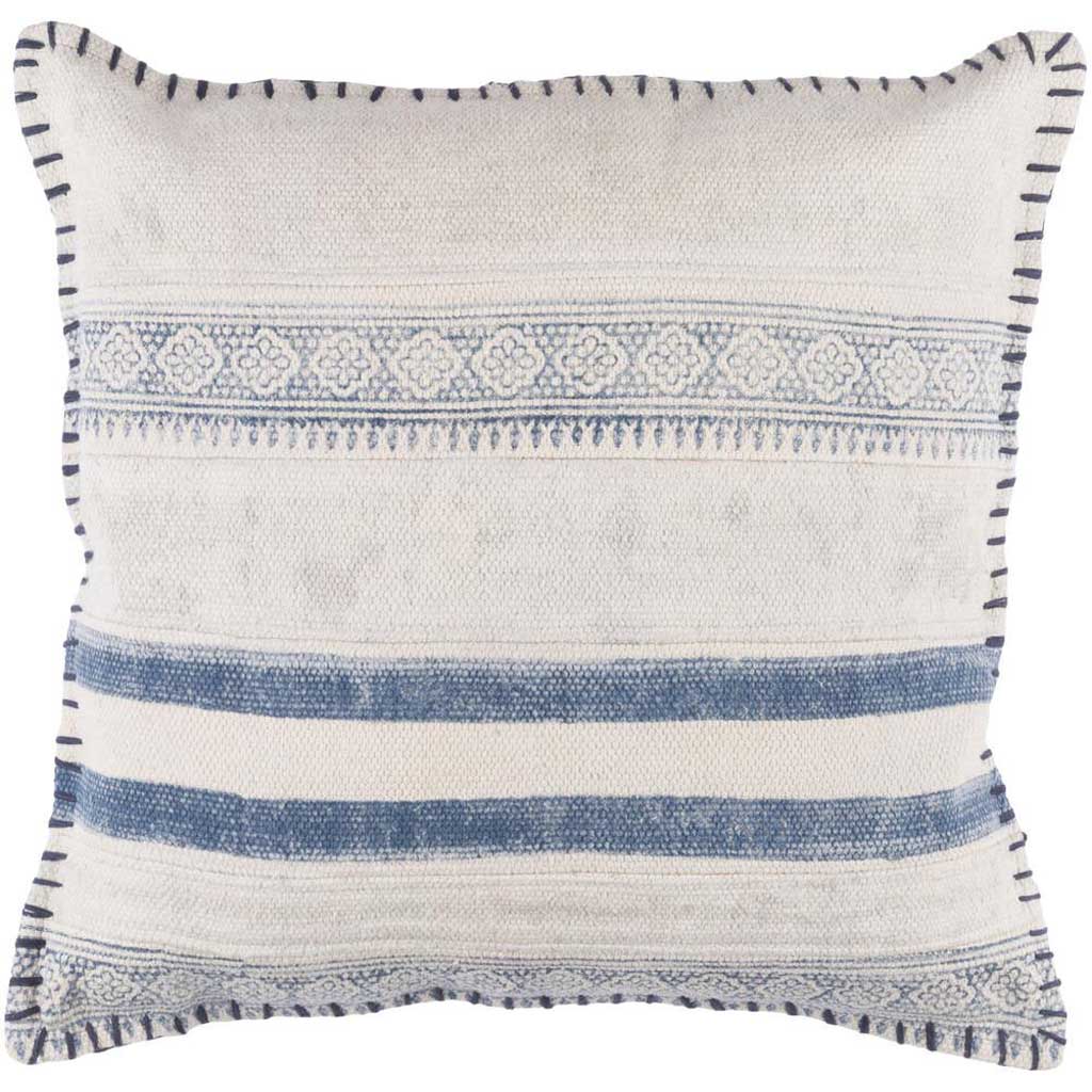 Storepavo Lola Cream, Navy & Pale Blue Pillow - image 1